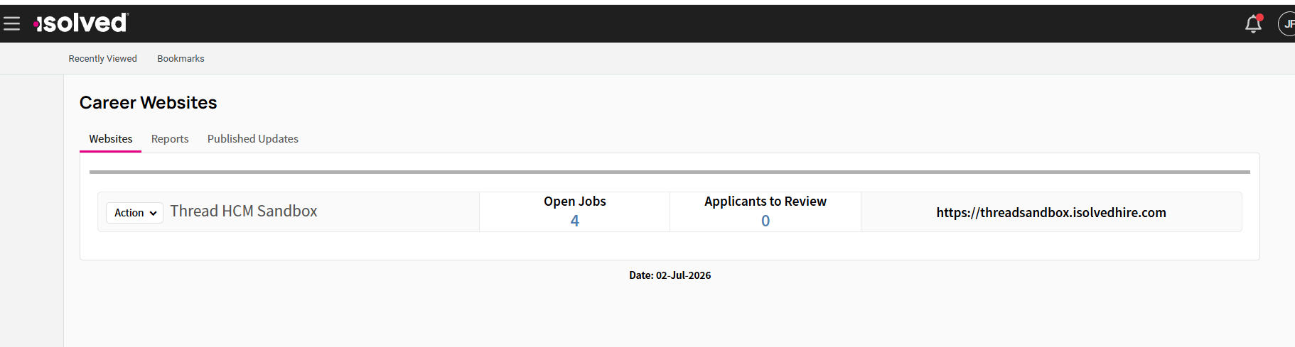 Career Websites page