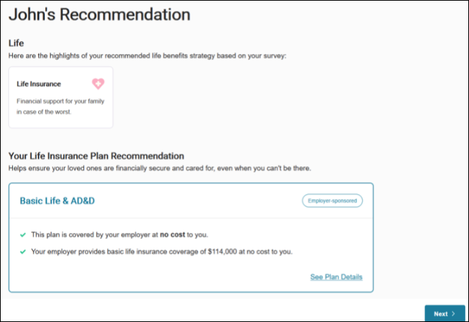 Life Insurance recommendation